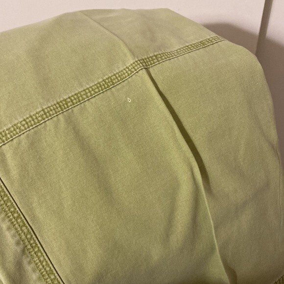 Vintage Y2K Drawstring Cropped Capri Painter Pants Green Chambray Women's M - Picture 12 of 12